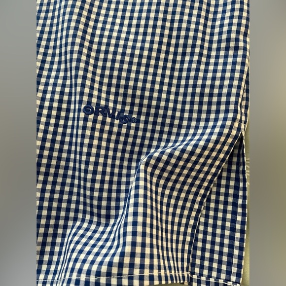 Orvis Women’s Navy/White Gingham Button Down, Wrinkle Free, Cotton/Poly; Size 6 - Picture 5 of 10